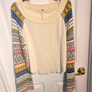 Free People Fairground Thermal Long Sleeve Blouse Size L